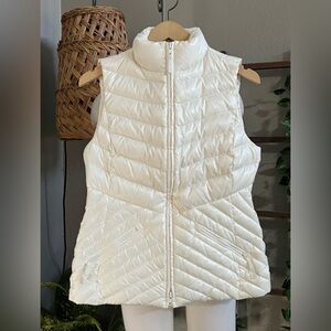 NWT Talbots Ivory Down Puffer Vest, Size XS